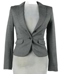 Dámské šedé crop sako H&M