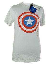 Nové - Pánské bílé tričko se znakem Kapitán Amerika Marvel 