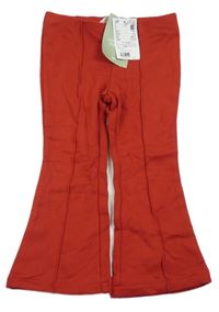 Nové - Červené zvonové teplákové kalhoty H&M