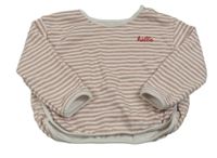 Růžovo-bílá pruhovaná mikina s nápisem M&S