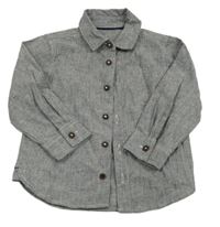 Tmaovmodro-bílá melírovaná košile Matalan