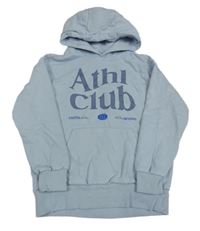 Světlemodrá mikina s nápisem a kapucí F&F