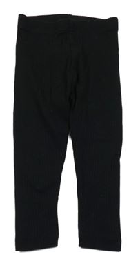 Černé žebrované legíny George