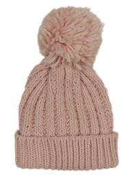 Světlerůžová čepice s bambulí Mothercare vel.98-116