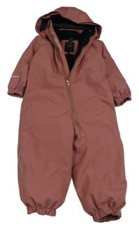 Starorůžová šusťáková zimní kombinéza s kapucí Name it