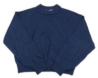 Tmavomodrý crop svetr H&M
