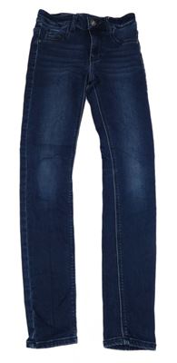 Tmavomodré teplákové skinny rifle Page One Young