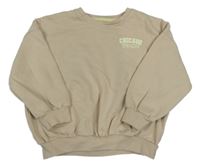 Néžová crop mikina s nápisem George