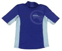 Tmavo-světlemodré UV tričko s nápisy 