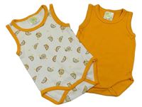 2x tílkové body - pomerančové + bílé s citrusy