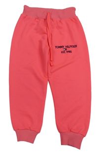 Neonově růžové tepláky zn. Tommy Hilfiger