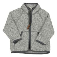 Šedá melírovaná pletená propínací mikina H&M