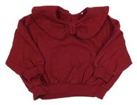 Rubínová oversize mikina s límcem George