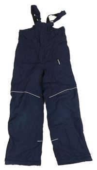 Tmavomodré šusťákové funkční laclové oteplovačky Jako