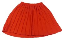 Červená skládaná pletená sukně SHEIN