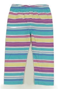 Bílo-barevné pruhované legíny Topomini