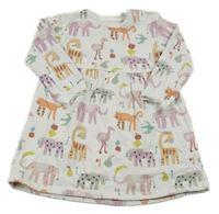 Bílé teplákové šaty se zvířaty George