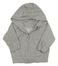 Šedá propínací mikina s kapucí Matalan