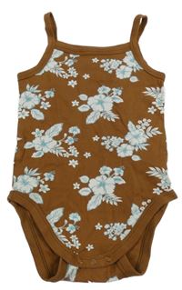 Hnědé body s květy C&A