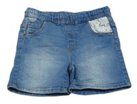 Modré riflové kraťasy s krajkou Dopodopo