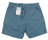 Nové - šedomodré plátěné kraťasy PRIMARK