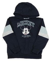 Tmavomodro-světlemodrá mikina s Mickeym a kapucí Disney