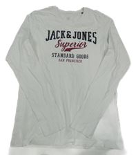 Bílé triko s nápisem Jack & Jones