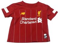 Tmavočervené pruhované fotbalové tričko - Fc Liverpool New Balance