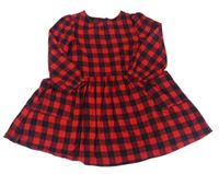 Červeno-černé kostkované flanelové šaty Nutmeg