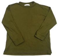 Khaki triko s kapsou Zara