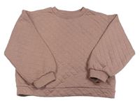 Strarorůžová prošívaná crop mikina Minoti