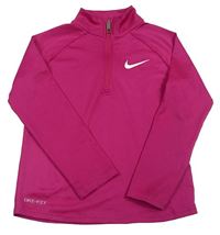 Růžová funkční sportovní mikina s logem Nike