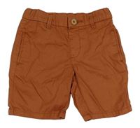 Skořicové plátěné chino kraťasy H&M