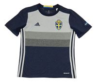 Tmavomodro-šedý funkční fotbalový dres SvFF Adidas