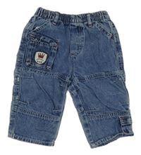 Modré rifle s nášivkou 