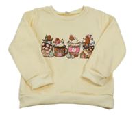 Béžová mikina s vánočním motivem Shein