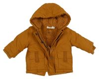 Medová šusťáková zimní bunda s kapucí Orchestra