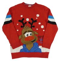 Červený svetr se sobem F&F