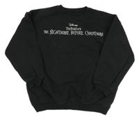 Černá mikina s potiskem Ukradené Vánoce Tima Burtona 