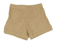 Béžové žebrované kraťasy 