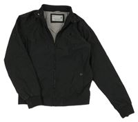 Černá šusťáková jarní bunda s výšivkou Next