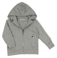 Šedá melírovaná propínací mikina s kapucí Vincentius