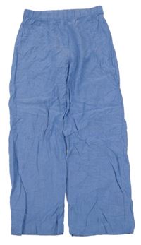 Světlemodré volné lehké kalhoty H&M