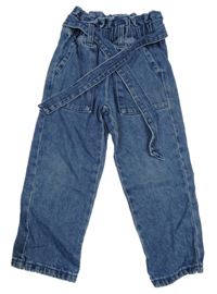 Tmavomodré rifle s páskem Next