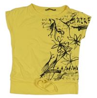 Žluté tričko s kytičkami Airfield