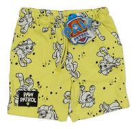 Nové - Žluté teplákové kraťasy Paw Patrol Tu