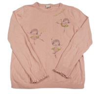 Pudrový svetr s vílami LC WaIKIKI