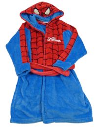 Modro-červený plyšový župan s kapucí - Spider-man PRIMARK