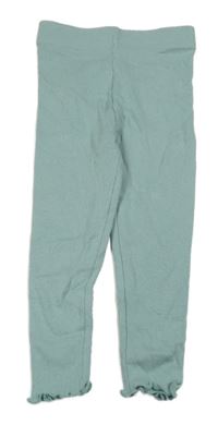 Olivovošedé žebrované legíny PRIMARK