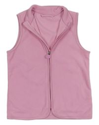 Růžová fleecová propínací vesta TCM